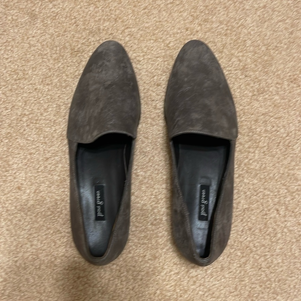 PAUL GREEN Grayish Brown Suede Leather Loafers Size UK 5.5